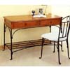 2-Pc Pine And Rust Finish Desk & Chair Set 7168 (CO)