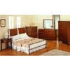 5-Piece Bedroom Set In Dark Oak And Silver Finish 7379Q (CO)