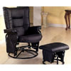 Leatherette Swivel Glider Recliner With Ottoman 7385 (CO)