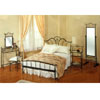 4-Piece Black Metal Hand Painted Bedroom Set 7389 (CO)