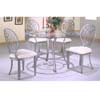 5 Pc Antique Silver Gray Dining Set 7431/7432/CB42RD (CO)