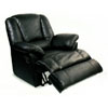 100% Leather Multi Position Chaise Recliner 7521BLK (CO)