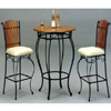 3-Pc Set Cherry Wood Top Bar Table And Stools 7609-10 (CO)