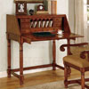 Solid Wood Secretary Desk in Brown Cherry Finish 800717(CO)