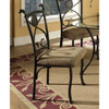 Dark Brown Metal and Beige Side Chair (Set of 4) 848-900(OFS