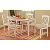 White 5-piece Crossback Dining Set 85515WHT(OFS)