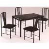 5-Pc Black Dinette Set 895-30A/50A (WD)