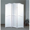 3-Panel White Wooden Room Divider Screen 900096(CO)