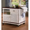 Solid Wood Kitchen Cart in White 910013(CO)