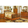 Wood w/ Brown Leather Bed Room Set  F9136(PX)