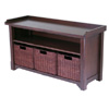Solid Wood Bench with Storage Shelf 94341(WWFS)