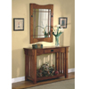2pcs Mission Style Entry Way Foyer Console Table & Mirror Se