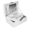 White Faux Leather Jewelry Box 96001(OIFS10)
