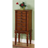 Lightly Distressed Deep Cherry Jewelry Armoire 987-317 (PWFS