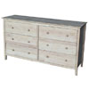 Solid Wood Shaker Style 6 Drawer Dresser (WFFS)