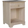 Solid Wood Unfinished 1 Drawer Nightstand (WFFS)