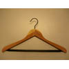 Cedar Concave Suit Hanger with PVC Ribbed Bar CDD8929 (PM)