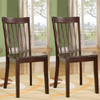 Set of 2 Heavy Duty Solid Wood Cherry Finish Dining Room Cha