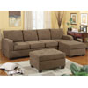 2-Pc Sectional Sofa - Waffle Suede Truffle F7145 (PX)