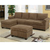 2-Pc Corduroy Sectional Sofa - Tan F7146 (PX)