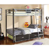 Locker Style Twin/Twin Bunk Bed IDF-BK1011(AZFS)