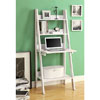 White 61-inch Ladder Bookcase Drop-down Desk I 7040(OFS)