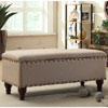 Nailhead Upholstered Storage Bench K6159-F1399(OFS)
