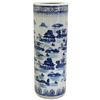 Porcelain 24-inch Blue and White Umbrella Stand 13443694(OFS