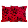 Red Abstract Decorative Pillow ( Set of 2 ) 14334751(OFS40)