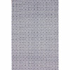 Handmade Flatweave Moroccan Trellis Navy Cotton Rug 14359496