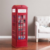 Pemberly Row Phone Booth Storage Cabinet in Red