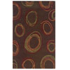 Trio Collection Chocolate/Rust Area Rug TA082_(LNFS)