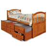 Arched Mission Trundle Bed with Drawers TB800 (WC)