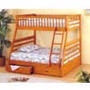 Solid Pine Twin/Full Bunk Bed With 2 Drawers CM-BK601_ (IEM)