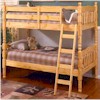 Natural Wood Bunk Bed  2299 (A)