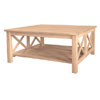 Unfinished Hampton Square Coffee Table OT-70SC (IC)