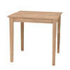 Unfinished Solid Wood Table T-3030S (IC)
