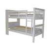 Solid Wood White Twin over Twin Bookcase Bunk Beds (BBKFS)