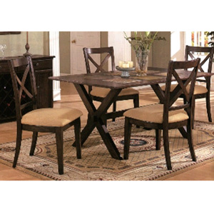 5-Pc Dark Brown Finish Dining Set 100151 (CO)