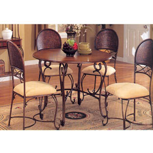 5 Pc Antique Bronze Dinette Set 120551/52 (CO)