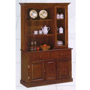 Dark Oak Buffet And Hutch 1261-47 (WD)