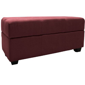 Vanderbilt Microfiber Loveseat Storage Ottoman Bench 1507862