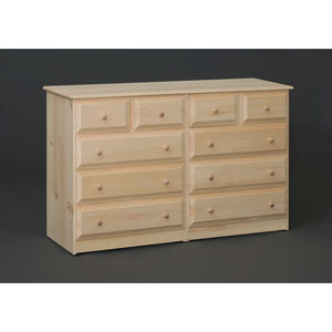 Solid Wood Riverdale Beveled Edge 10 Drawers Dresser 