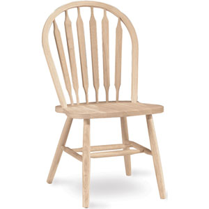 Unfinished Plain Leg Windsor Arrow Back Chair 1C-113 (IC)