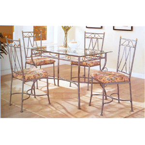 Flowery Metal Dining Set 2117/1097 (PX)