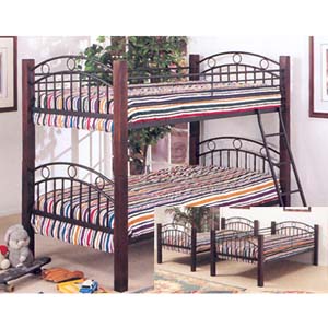 Twin/Twin Convertible Bunk Bed 2182B (IEM)