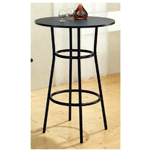 Black Bar Table With Metal Base 2383 (CO)