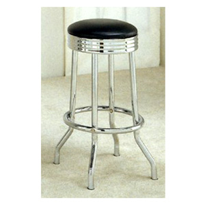 Padded Soda Fountain Stool With Black Cushion 2407 (CO)