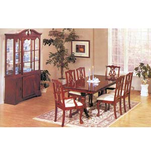 7-Piece Cherry PU-Lacquered Finish Dinette Set 2516_(ML)
