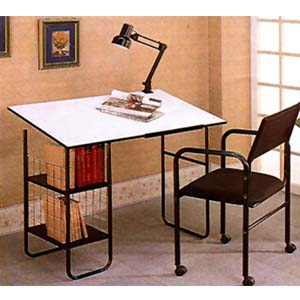 3-Pc Set Drafting Table With Lamp And Chair 2456 (CO)